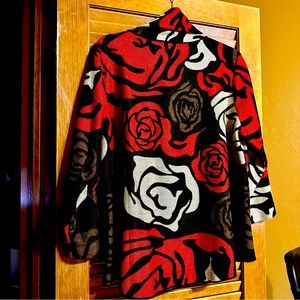 Ali miles petite Xl. Brown and red. Bra jacket with great looking collar.